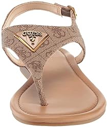 Guess Women's Unali Sandal, Beige 210, 7.5