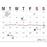 Large Typography Open Dated Desk Pad 22x17 Blotter Calendar: July 2018 - June 2019 (Academic Year) by