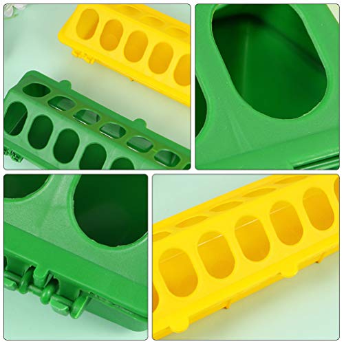 Cabilock Futterstelle Für Papageien 3 Stück Top Geflügel Feeder Taubenfutter Trog Container Huhn Fütterungsgericht Vogelfutter Spender Gans Wasser Tasse für Die Zucht Landwirtschaft – Bild 6