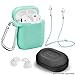 Case for Airpods Accessories Set, Filoto Airpod Silicone Case Cover with Keychain/Strap/Earhooks/Accessories Storage Travel Box for Apple Airpods 2&1, Best Gift for Your Air Pod (Mint Green)
