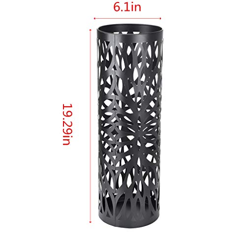 Allywit Umbrella Holder Umbrellas Stand Indoor Umbrella Rack for Office, Home, Round Metal Umbrella Stand Entryway Freestanding Umbrella Holder Rack Organizer (Black)