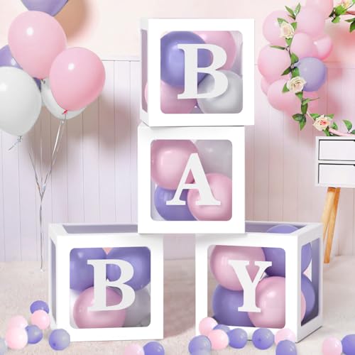KELENO 111Pcs Elephant Baby Shower Decorations for Girl, Pink Purple  Birthday Party Supplies, Balloon Arch Gar