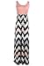 ChongXiao Women Summer Sleeveless Boho Wave Striped Beach Chevron Maxi Dress(FBA) (S, Pink)