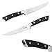 SKY LIGHT Steak Knives, Steak Knife Set of 4 Premium Kitchen Table Knife 4.5 Inch Straight Edge Blade Dinner Knives German Steel Non Serrated