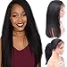 SMHair Human Hair Lace Front Wigs Kinky Straight Brazilian Virgin Wigs for Black Women Human Hair Baby Hair with Pre Plucked Hairline 24inch