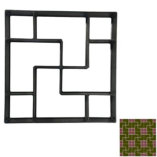 Pavement Mold Garden Walk Pavement Concrete Mould DIY Manually Paving Cement Brick Stone Road Concrete Molds Pathmate Moulds 9 Type 1pc