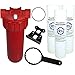 KleenWater Hot Water Filter (1), Mounting Bracket (1), 5 Micron High Temp Cartridges (3) with Scale Inhibitor, Spare O-ring (1), Filter Wrench (1), Multi-Pack