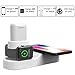 FACEVER 36W 3 in 1 Wireless Charger Station with USB Output, Fast Qi Wireless Charger Compatible with Apple Watch iWatch Airpods iPhone Xs MAX XR X 8 Plus, Samsung S9 S8+, Qi-Enabled Devices -White