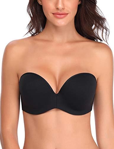 Mirry Women’s Multiway Strapless Bra Push Up Underwire Red Carpet Bra Plus Size Non-Slip