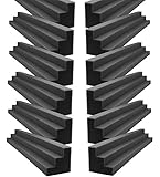 Foamily XL Column Acoustic Wedge Studio Foam Corner Block Finish Corner Wall in Studios or Home Theater (12 Pack)