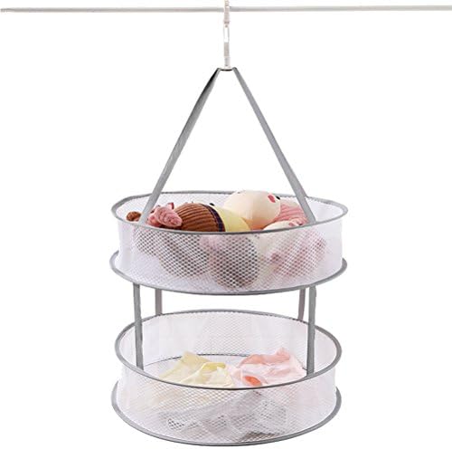 Xin Kuang Hanging Drying Rack Mesh Clothes Drying Rack for Underwears Women Lingerie Woollen Sweater Baby Garments (grey)