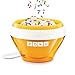 Zoku Ice Cream Maker, Compact Make and Serve Bowl with Stainless Steel Freezer Core Creates Soft Serve, Frozen Yogurt, Ice Cream and More in Minutes, BPA-free, 6 Colors, Orange
