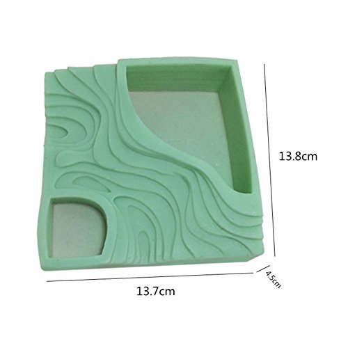 Succulent Plant Flower Pot Silicone Mold Gypsum Cement Fleshy Flower Bonsai DIY Ashtray Candle Holder Mould for Indoor Outdoor Home Decor - Thumbnail 6