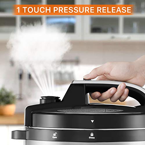 image for Electric Pressure Cooker, Yaufey 6.3QT 12-in-1 Programmable Pressure C
