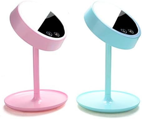 Led Cosmetic Lamp EFU 180°Direction 3-in-1 USB Rechargeable 1200mah built-in battery LED Vanity Mirror Makeup Desktop Light Cordless Table Lamp Touch Control Bedroom Floor Lamp (Green)