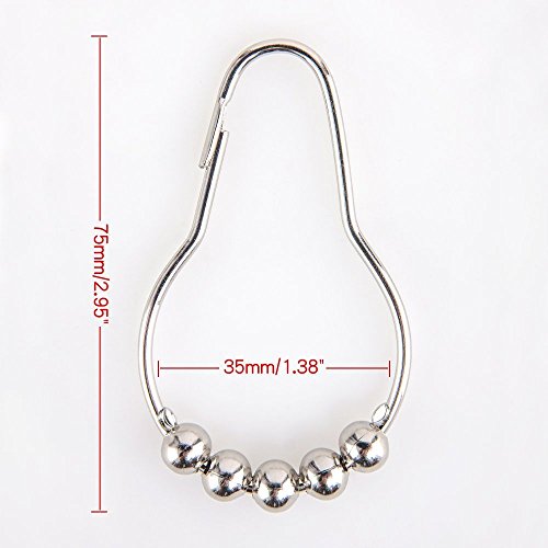 image for Amazer 2 Pack Shower Curtain Hooks Rings, Stainless Steel Rust-Resista