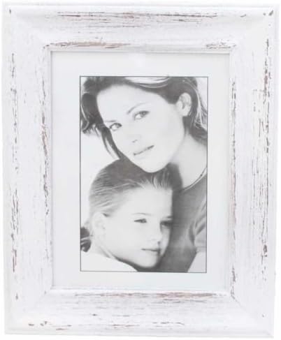 27X22Cm Wooden Beach White Wash Photo Frame For 6X8, Prints Vintage Style