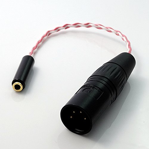 10cm Audio Adapter 4-pin XLR Male Balanced to 4-pin 3.5mm Female Balanced Trrs Hi-end Furutech Pcocc Silver Plated Cable Audio Adapter