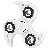 HITASION Hand Spinner Fidget Toys for Kids Adults Tri Spinner ADHD Anxiety Ultra Durable High Speed 1-2 Min Smooth Spin (T-White)