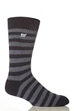 Heat Holders Striped Crew Sock, Navy Denim