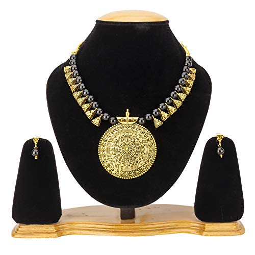 Jewels Galaxy Traditional Beads Contemporary Copper Brilliant Necklace Set for Women/Girls 3 Jewels Galaxy Traditional Beads Contemporary Copper Brilliant Necklace Set for Women/Girls - Image 3