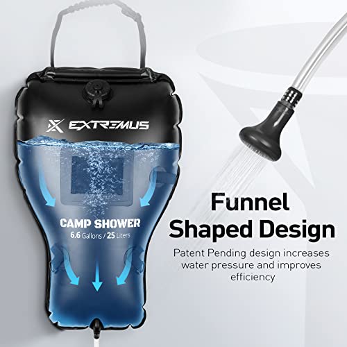 Extremus Rainbow Falls Camping Shower, 6.6 Gallons/25L Camp Shower Bag