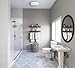Good Housekeeping (90052 Yorkshire 80 CFM 2.5 Sones Decorative Bathroom Ventilation Exhaust Fan with Light in Satin White