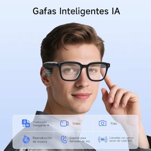 sunvito V03 AI Smart Glasses with Camera, 8MP HD 1200P Video Recording
