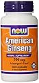 NOW Foods American Ginseng, 100 Capsules, 500 mg (Pack of 3)