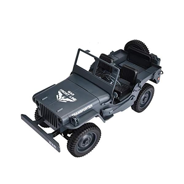 Sorand Ferngesteuertes Auto Offroad, 4WD 2,4 GHz 1/10 Wasserdicht Elektrische RC Militär LKW, RC Buggy Crawler mit… – Bild 8
