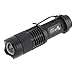 UltraFire SK68 7W 300LM 3 modes Flashlight Torch, Adjustable Focus Zoom, Black