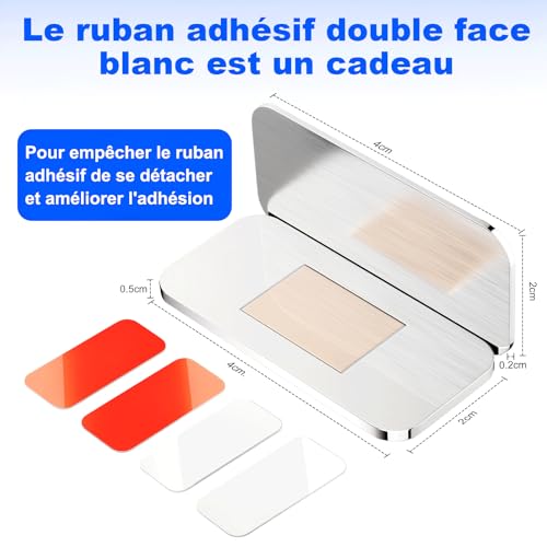 PHIXBEAR 10 Packs Ultra Thin Magnetic Cabinet Door Latch with Adhesive, Stainless Steel Cupboard Door Magnet Drawer Magnet Silent Closing Easy to Install