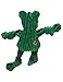HuggleHounds Plush Corduroy Durable Wee Huggles Alligator Dog Toy, Green/Yellow