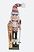 Clever Creations Traditional Wooden Santa Skier Christmas Nutcracker Collectible Mr. Claus in Ski Sweater | Festive Holiday Décor | Holding Skis and Poles | 100% Wood | 14” Tall