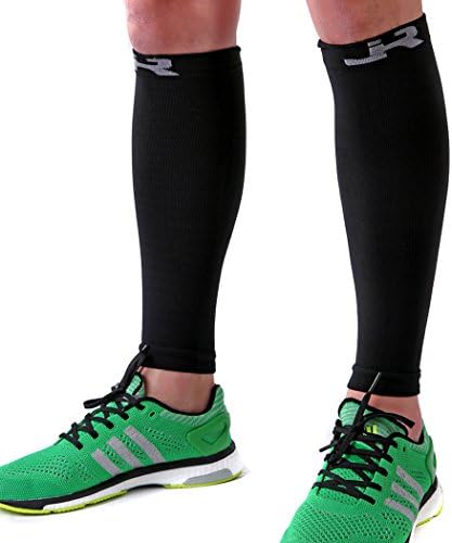 Calf Compression Sleeve - Helps Shin Splints. Women &amp; Men Leg Socks for Running, Basketball, Volleyball, Baseball, Walking, Cycling, Sports Training Guard (Small / Medium, Black)