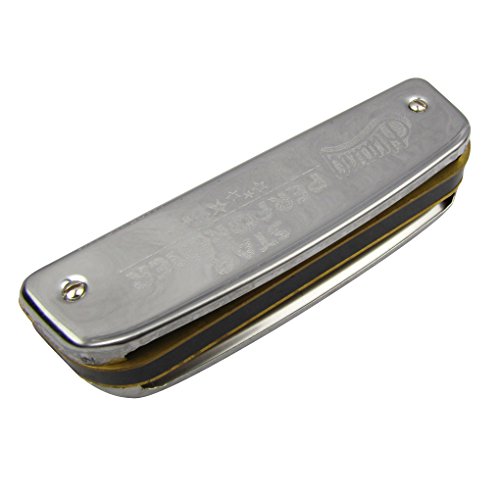 Huang Boat-Shaped Harmonica Key of D 10 Holes 20 Tone Blues Harp