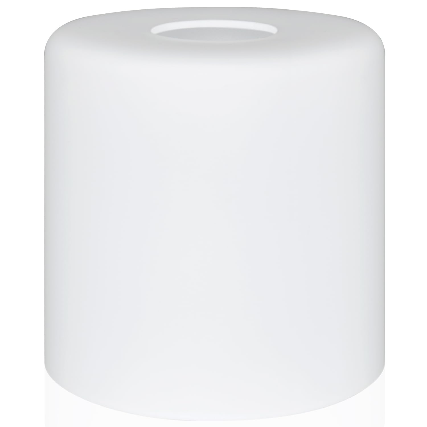 Photo 1 of 1 Pack White Glass Shade Cylinder, Glass Lamp Shade Replacement Shade for Pendant light, Floor lamp, Desk lamp, Wall Sconces and Bathroom Light Fixtures