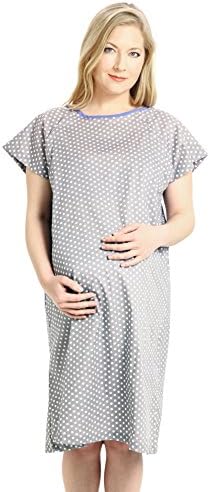 Comfortable Maternity Hospital Gown for Labor, Delivery, Nursing/Breastfeeding - 2017 Design