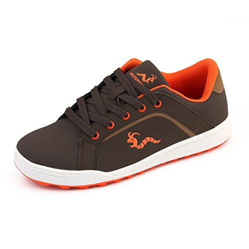 Woodworm Golf Surge V3 Mens Golf Shoes Brown/Orange Size 10