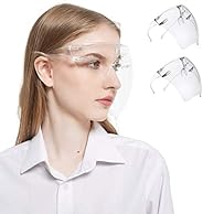 Face Shields Set with 12 Replaceable Anti Fog Shields and 6 Reusable Colored Glasses for Man and Women to Prot