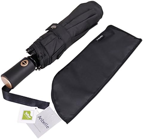 Anbelle Windproof Umbrella, Compact Auto Open/Close, DuPont Teflon-coated &amp; Lightweight with 10 ribs