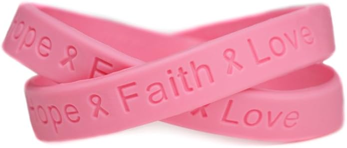Amazon.com: Breast Cancer Awareness 2 Band Rubber Bracelet Set: Jewelry