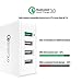 Quick Charger 3.0 Wall Charger, Vomercy Multi Port USB Wall Charger Portable 4 Port USB Charger Travel Wall Adapter White