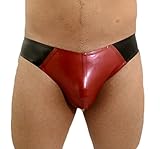 JustinLatex Sexy Latex Rubber Back Hollow G String Jockstrap Underwear Briefs