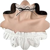 Xerling White Lace Choker Black Bow Wedding Necklace for Women Gothic Boho Chain Choker for Festival Costume Prom Bridal Vintage Lace Choker