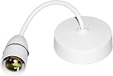 Caldarax Ceiling Pendant Light Fitting B22 White 6 Inch 150mm