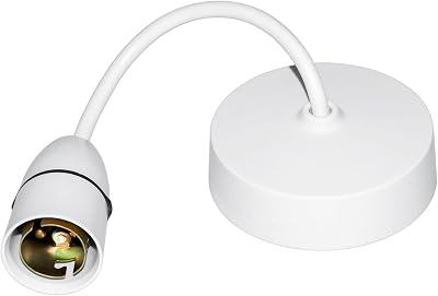 Caldarax Ceiling Pendant Light Fitting B22 White 6 Inch 150mm