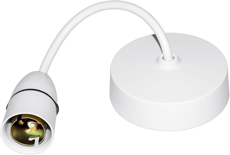 Caldarax Ceiling Pendant Light Fitting B22 White 6 Inch 150mm