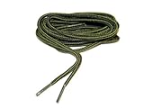 Rugged Wear Olive Green - Black Round Polyester Boot Laces Shoelaces 2 Pair Pack