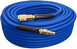Estwing E1450PVCR 50ft PVC Rubber Hybrid Air Hose 1/4 Brass NPT Quick Connect view 2